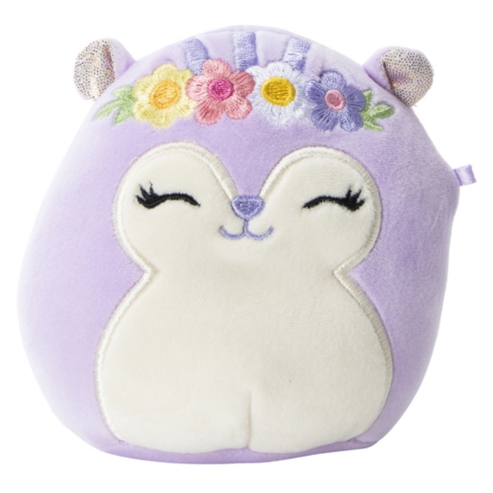 NWT 4.5” Sydnee the Squirrel with Flower Crown Easter Squishmallow